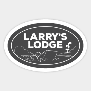 Larry's Lodge - Boat - White Sticker